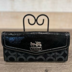 Coach Signature Slim Wallet Black
